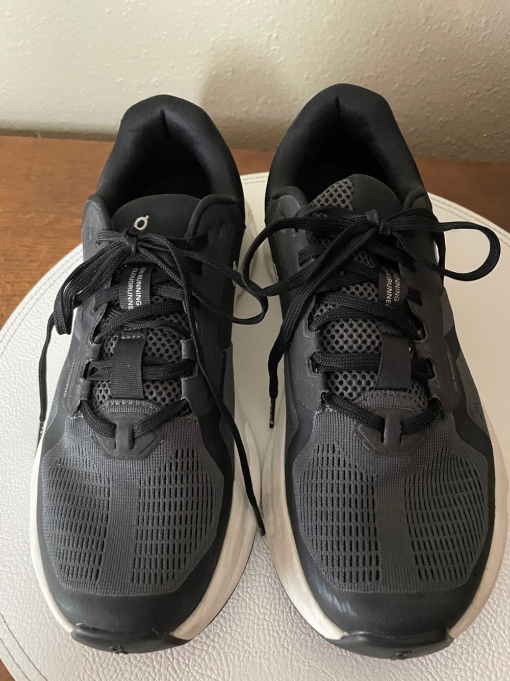 On Cloud - CloudRunner- Black, White and Charcoal Gray Women's Athletic Shoes - Picture 3 of 10